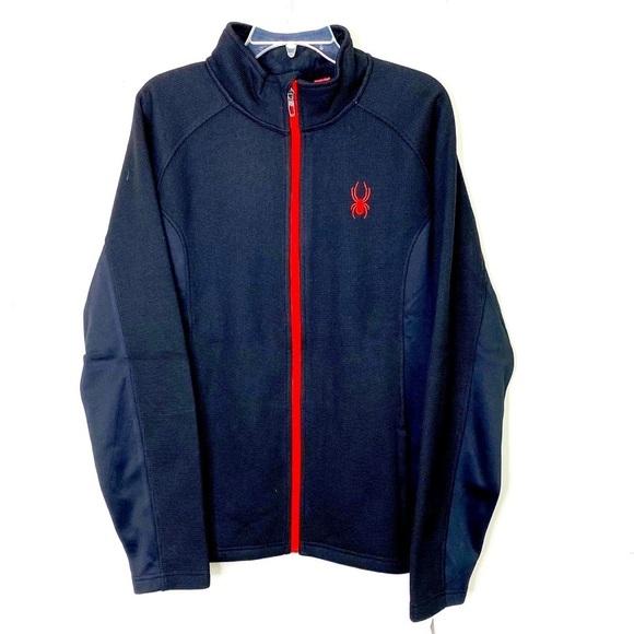 SPYDER Men’s black zip front jacket - Picture 1 of 14